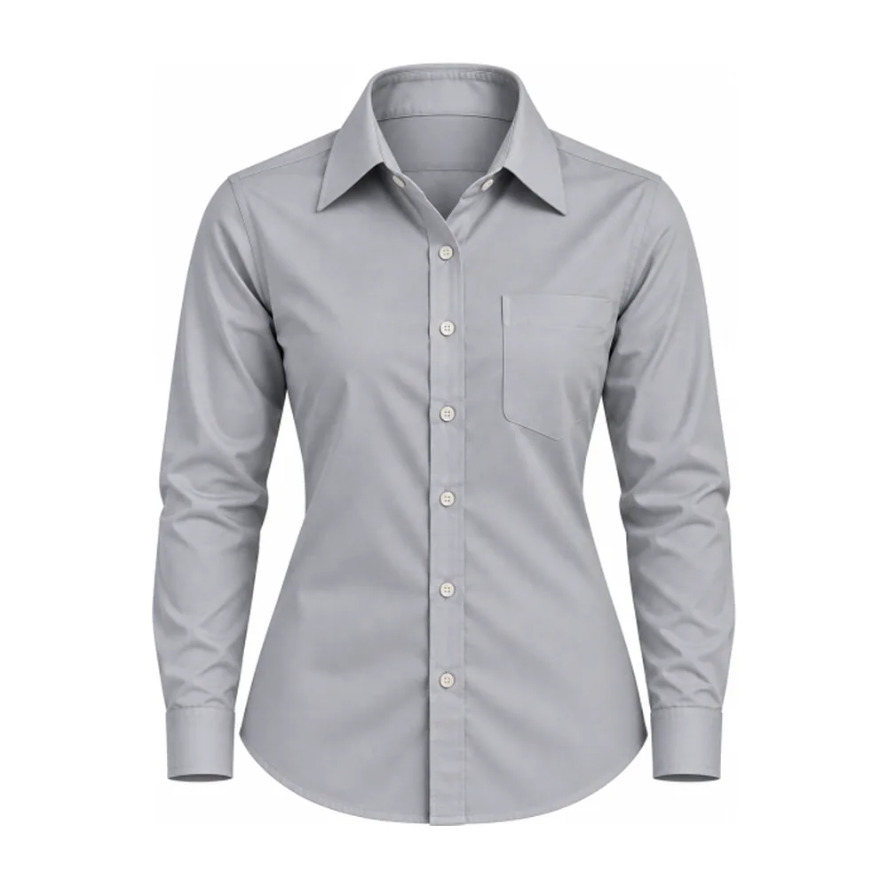 Camisa Dobby Manga Larga Dama