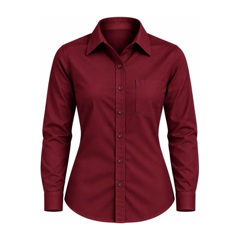 Camisa de Gabardina Manga Larga Dama